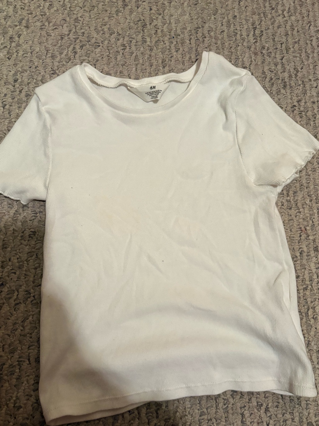 H&M White Ribbed Tee